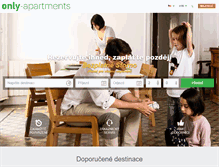 Tablet Screenshot of only-apartments.cz